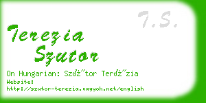 terezia szutor business card